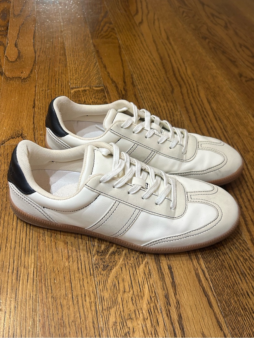 J. Crew Field Off-White Leather & Suede Athletic Sneakers